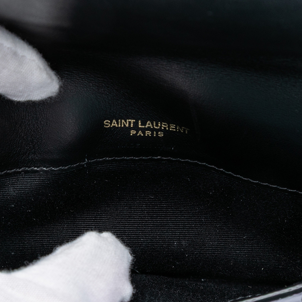 Pre-Loved Saint Laurent Croc Embossed Leather Cassandre Phone Holder - Picture 4 of 7